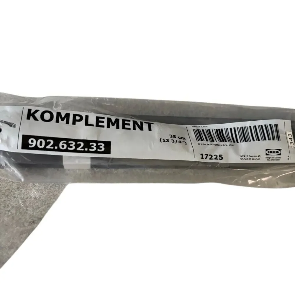 IKEA Komplement Black Pull-Out Rail For Baskets 13 3/4” 002.632.33 *New*
